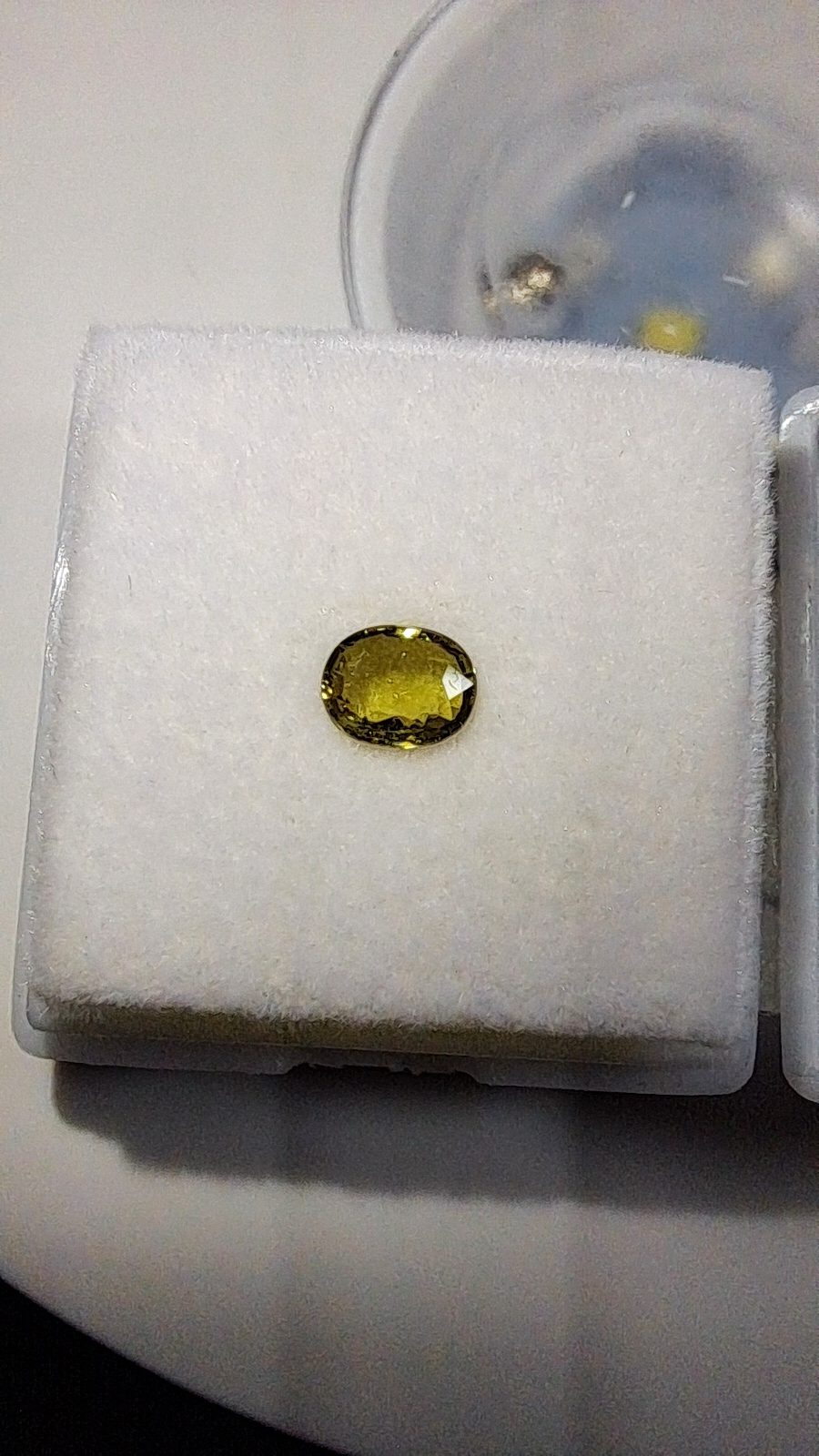Yellow Green Sapphire Brilliant Facet Oval