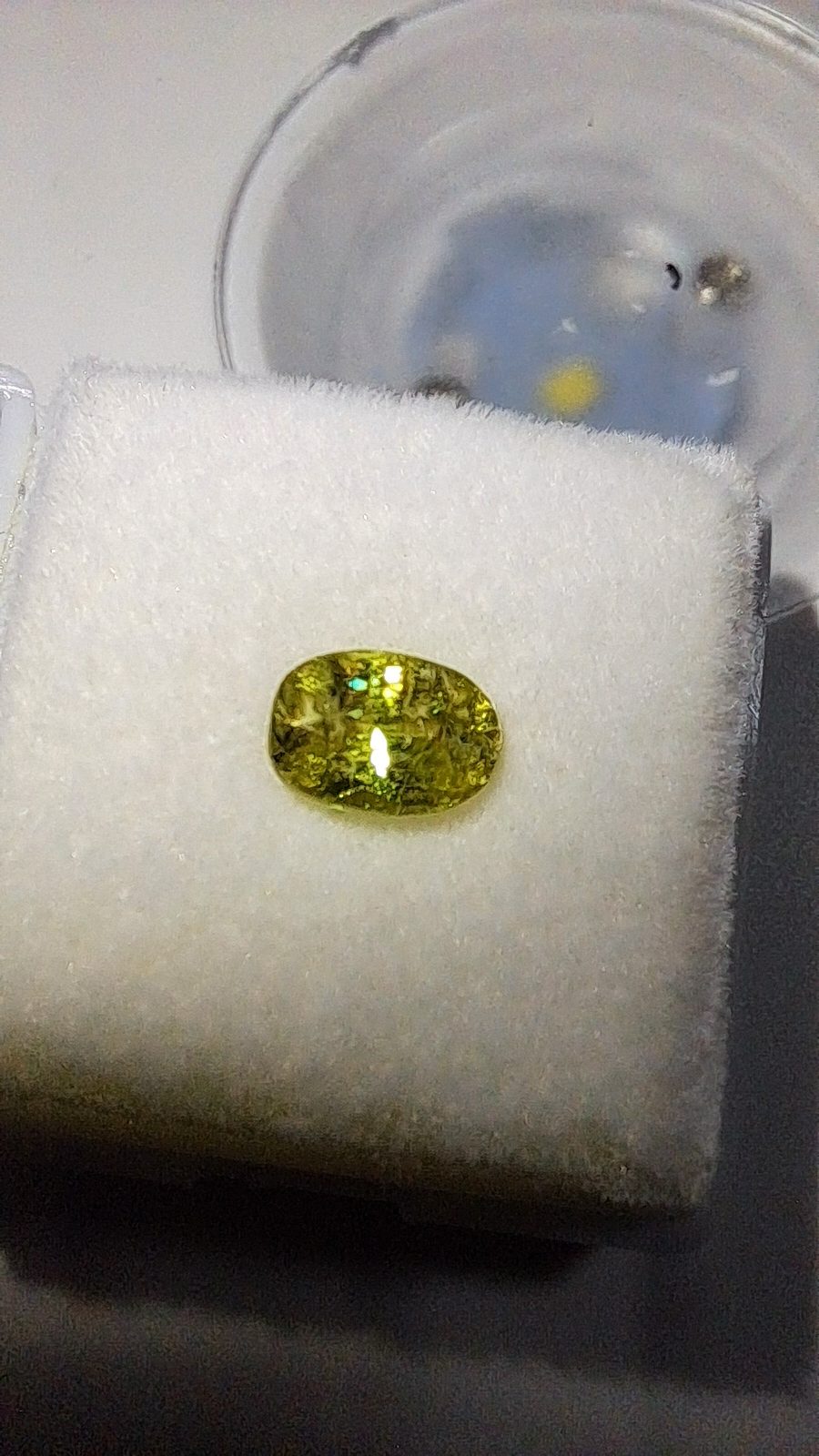 Yellow Green Sphene Brilliant Facet Oval