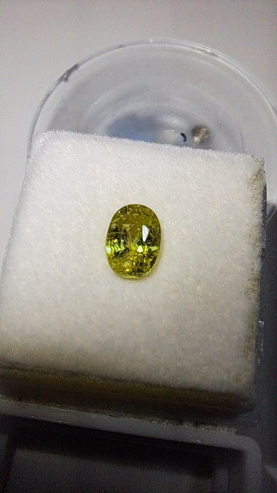 Yellow Green Sphene Brilliant Facet Oval