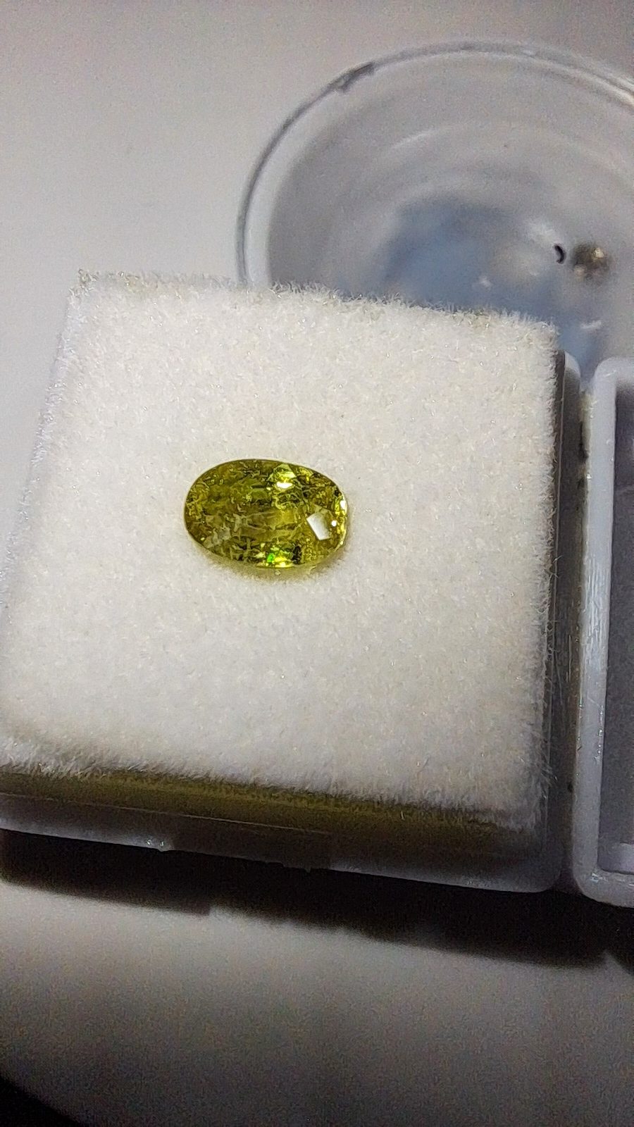 Yellow Green Sphene Brilliant Facet Oval