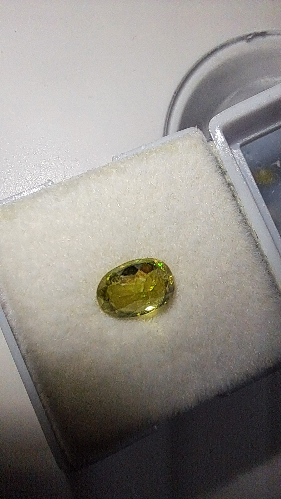 Yellow Green Sphene Brilliant Facet Oval