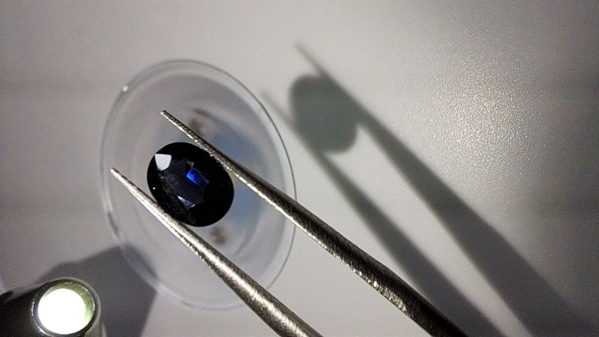 Midnight Blue Sapphire Brilliant Facet Oval
