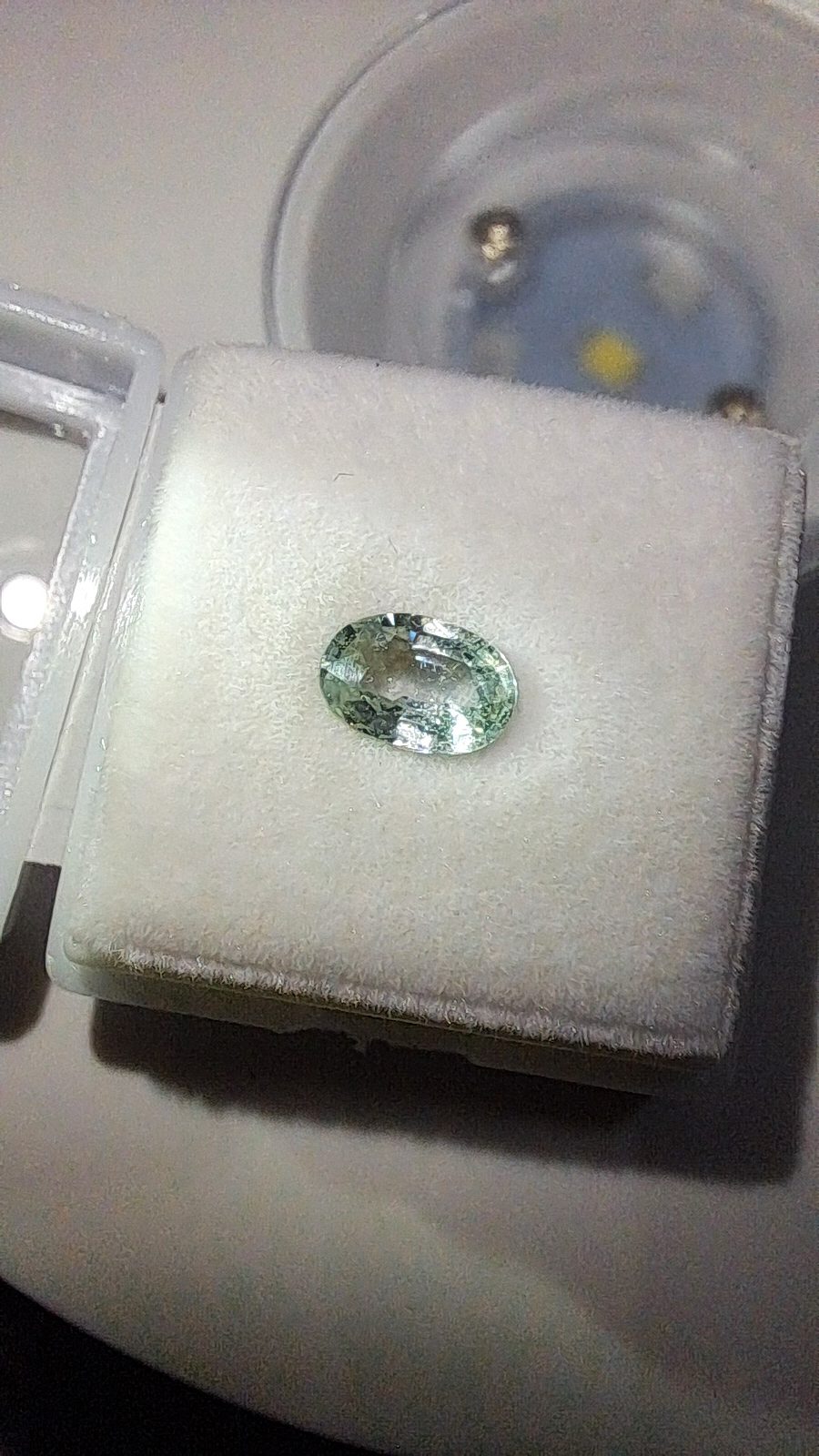 Blue/Green Sapphire Brilliant Facet Oval Cut