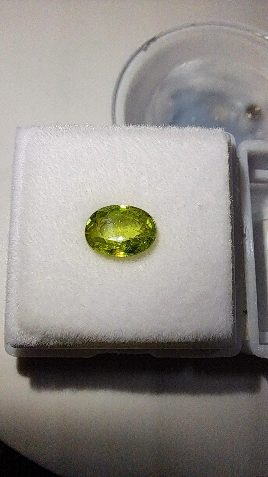 Yellow Green Sphene(Titanite) Brilliant Facet Oval