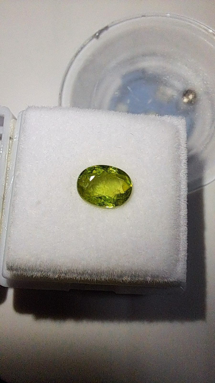 Yellow Green Sphene(Titanite) Brilliant Facet Oval