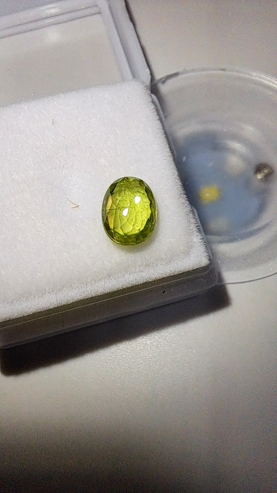 Yellow Green Sphene(Titanite) Brilliant Facet Oval