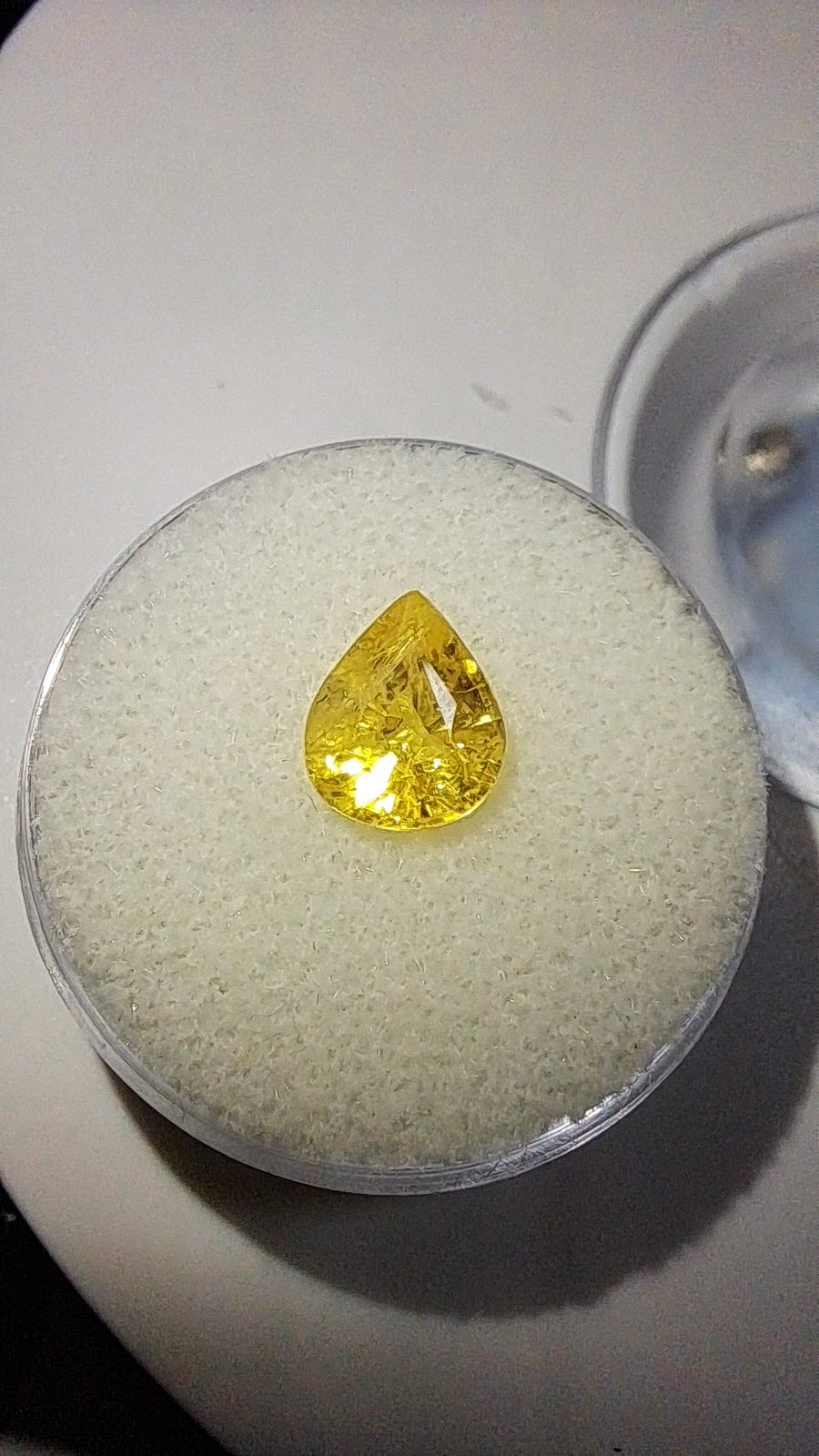 2.20ct Yellow Sapphire Pear Cut