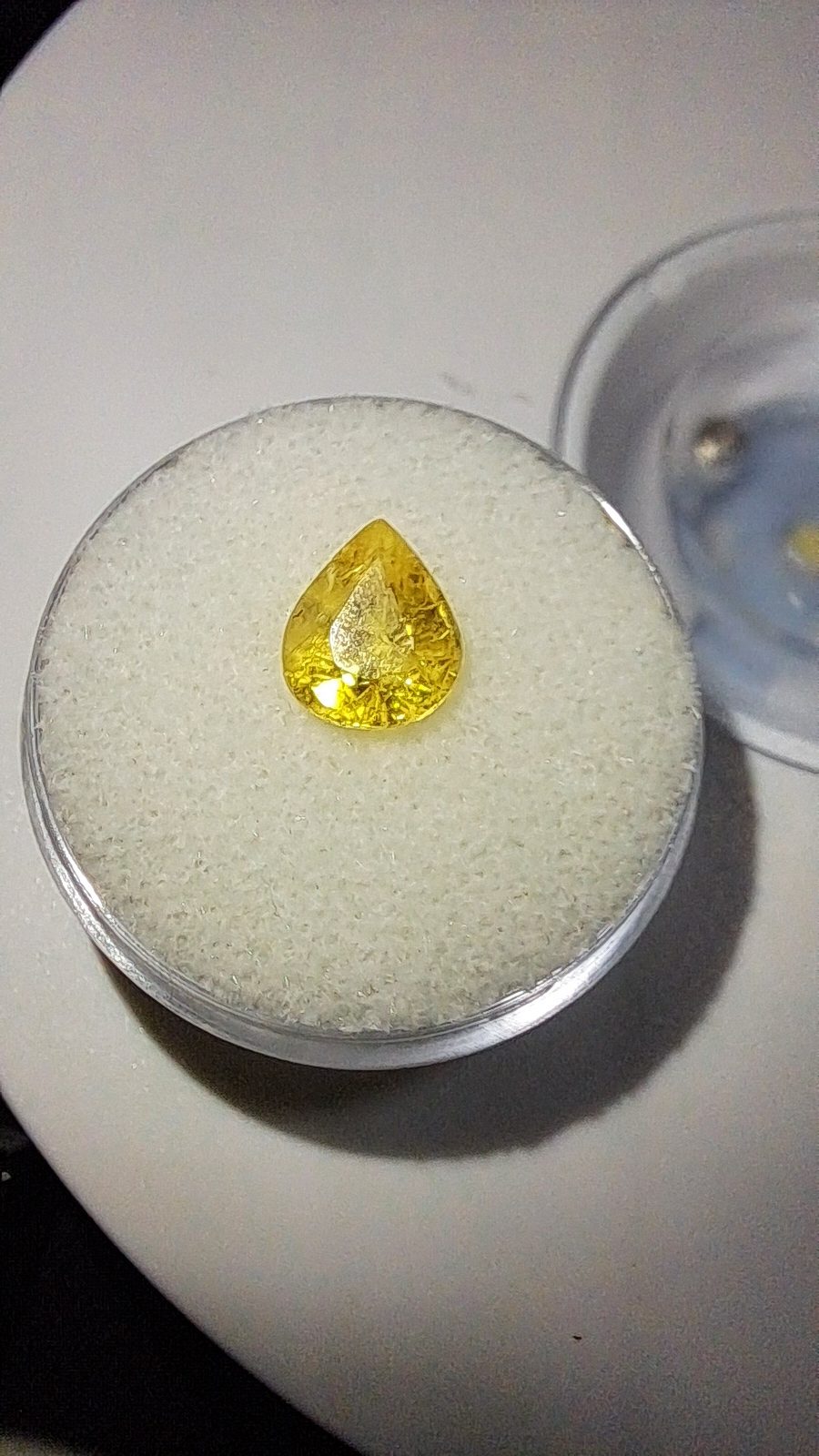 2.20ct Yellow Sapphire Pear Cut
