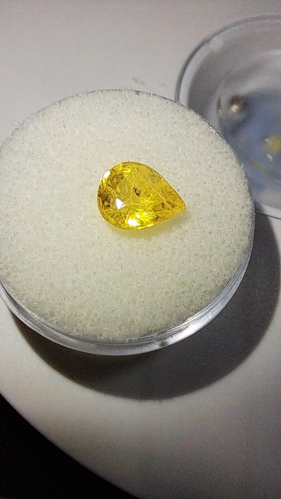 2.20ct Yellow Sapphire Pear Cut
