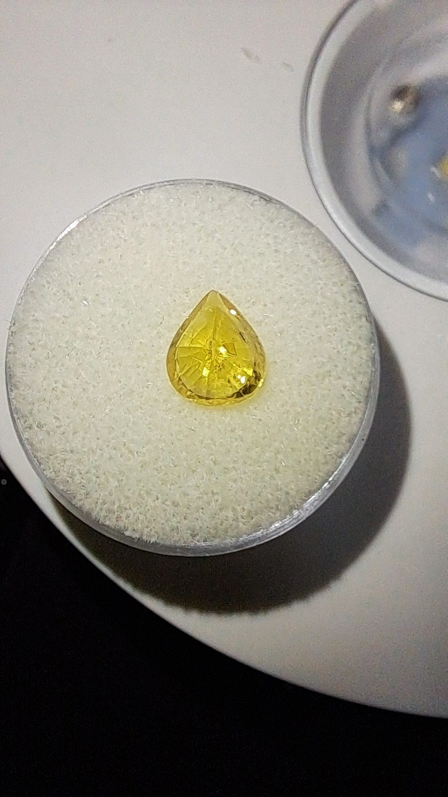 2.20ct Yellow Sapphire Pear Cut