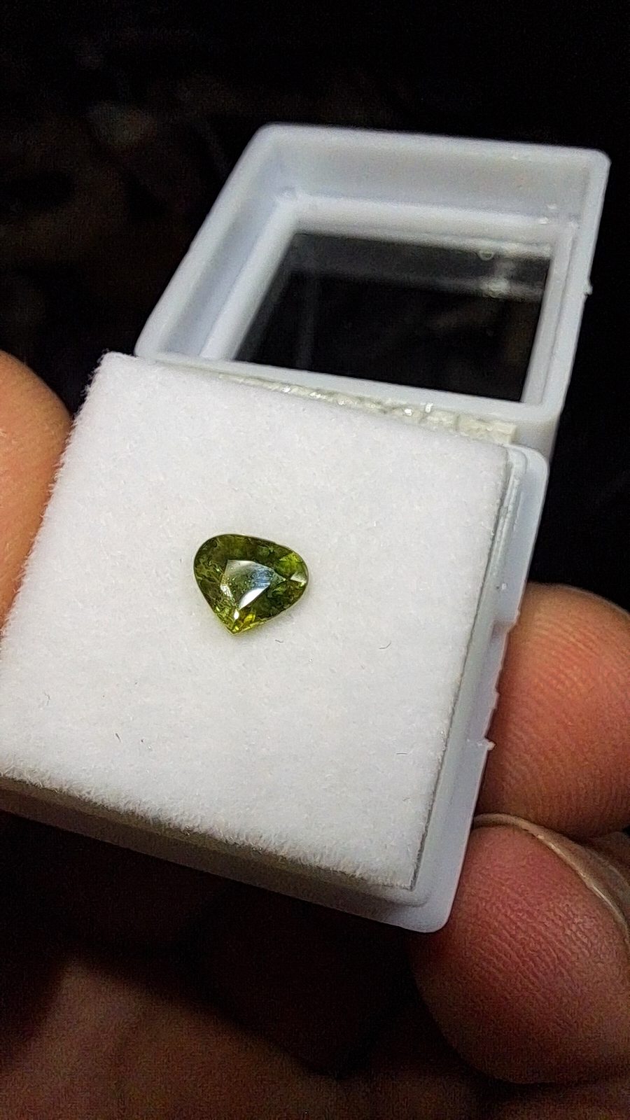 Green Sapphire Brilliant Facet Pear Cut
