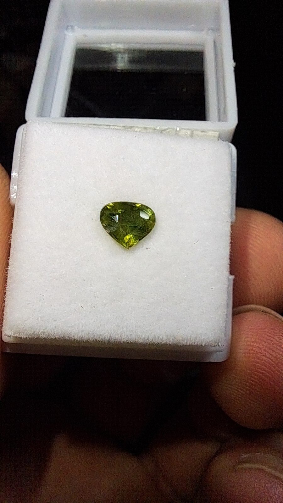 Green Sapphire Brilliant Facet Pear Cut