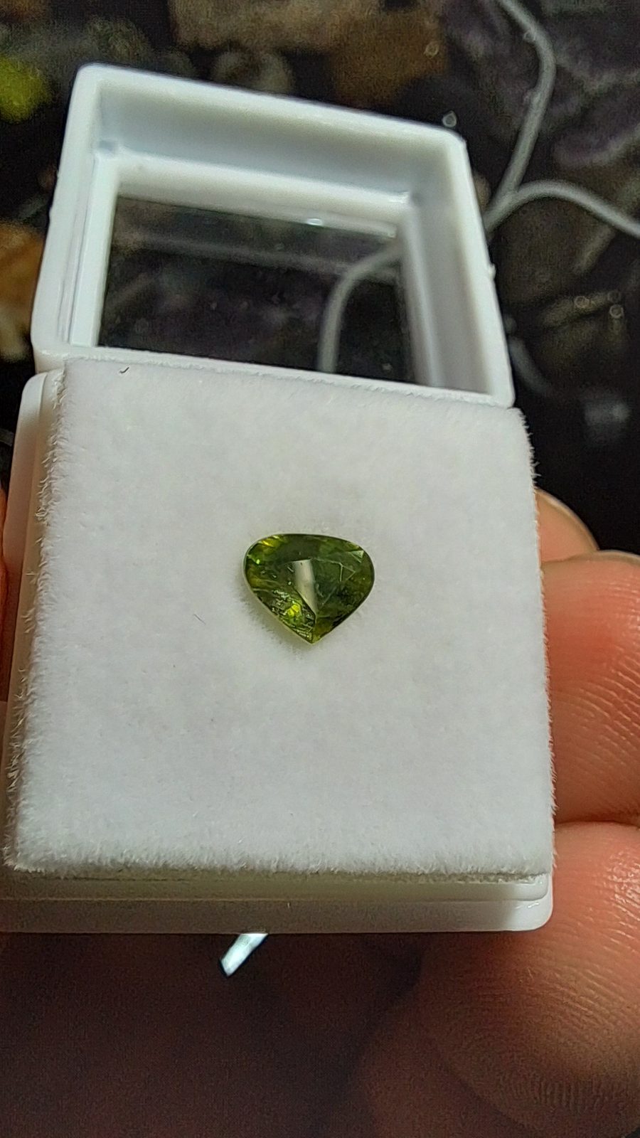 Green Sapphire Brilliant Facet Pear Cut