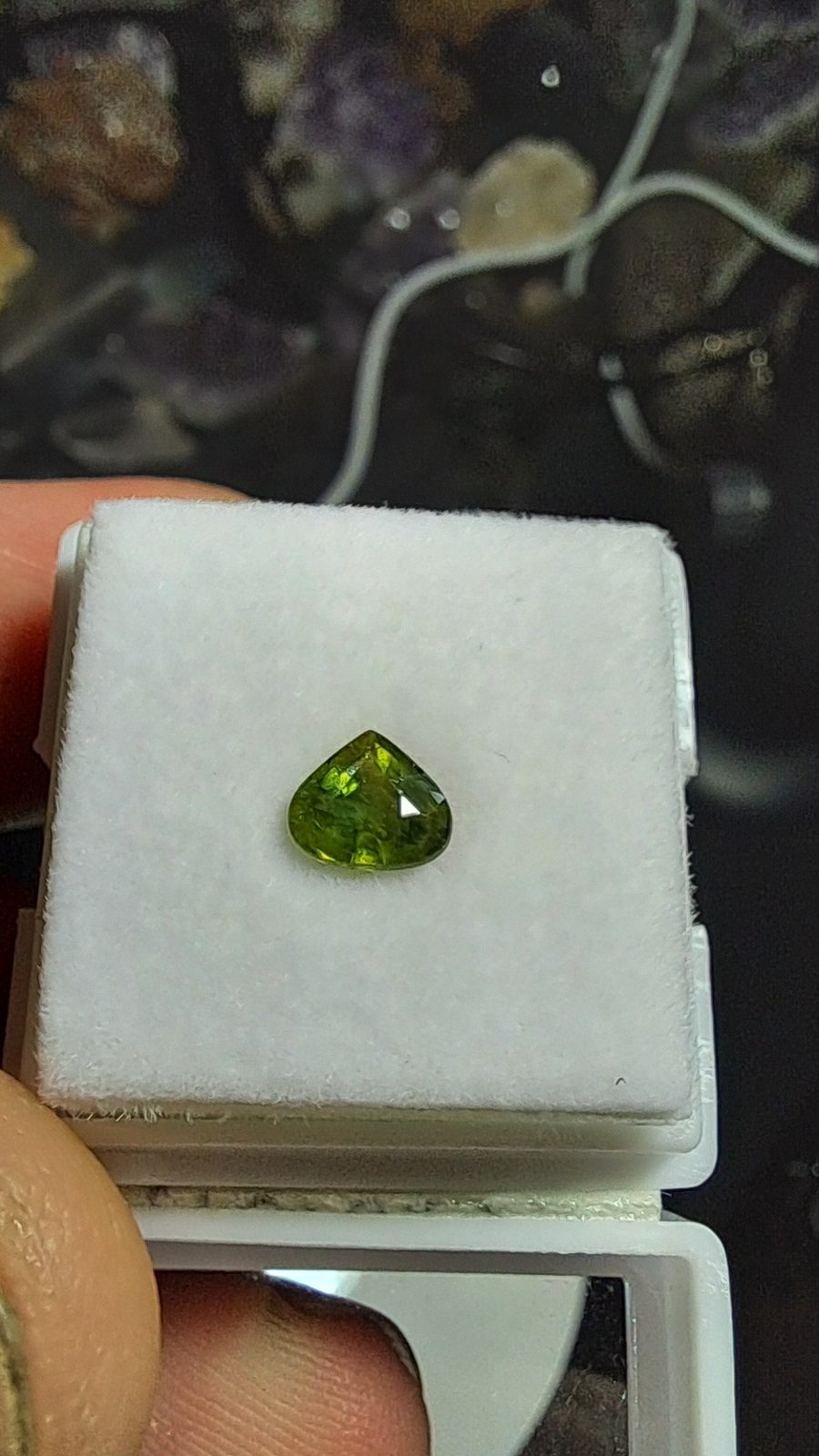 Green Sapphire Brilliant Facet Pear Cut