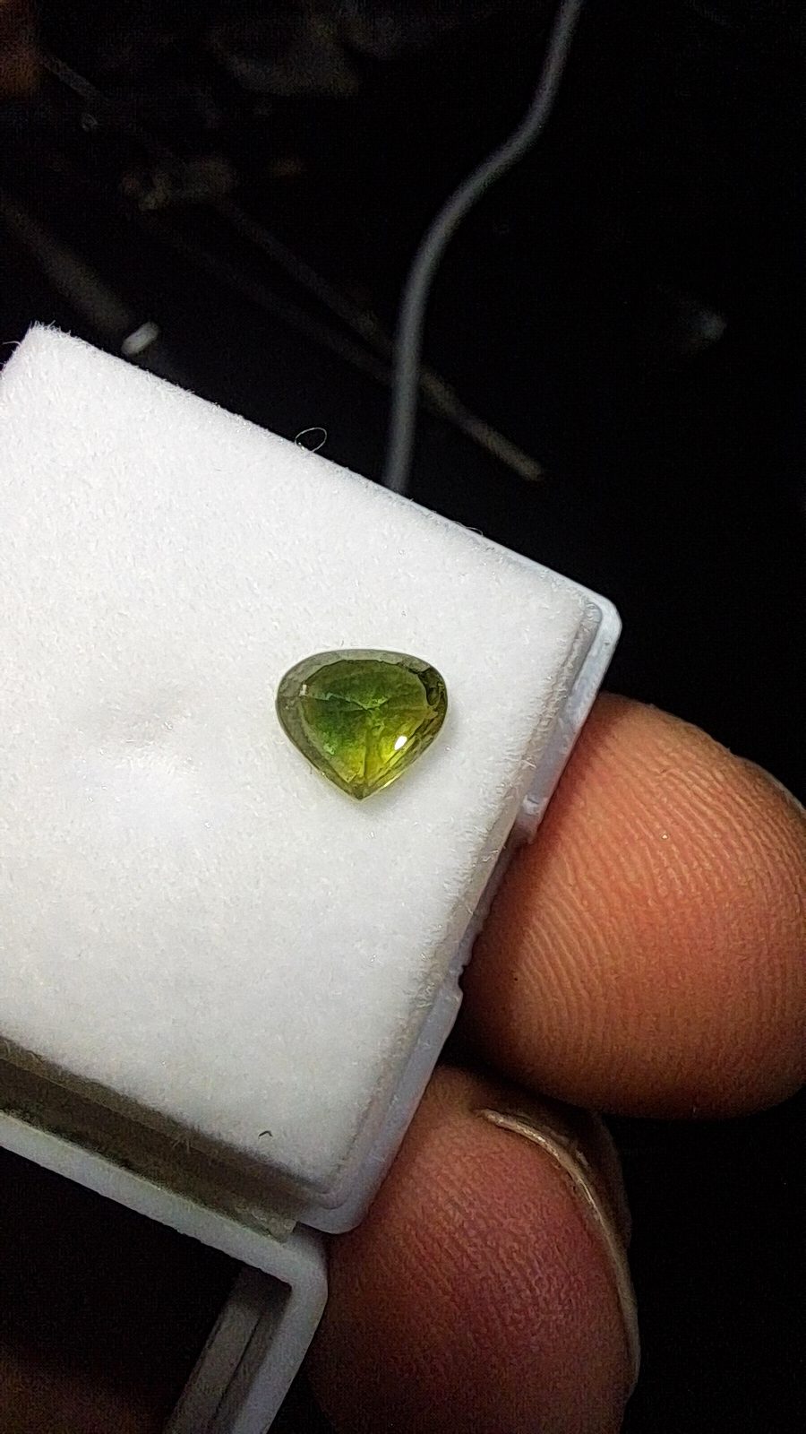 Green Sapphire Brilliant Facet Pear Cut