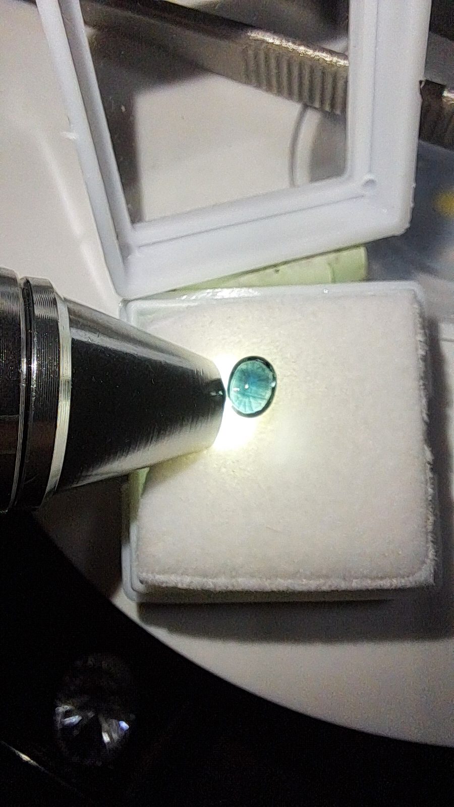 Green Blue Sapphire Brilliant Facet Oval Cut