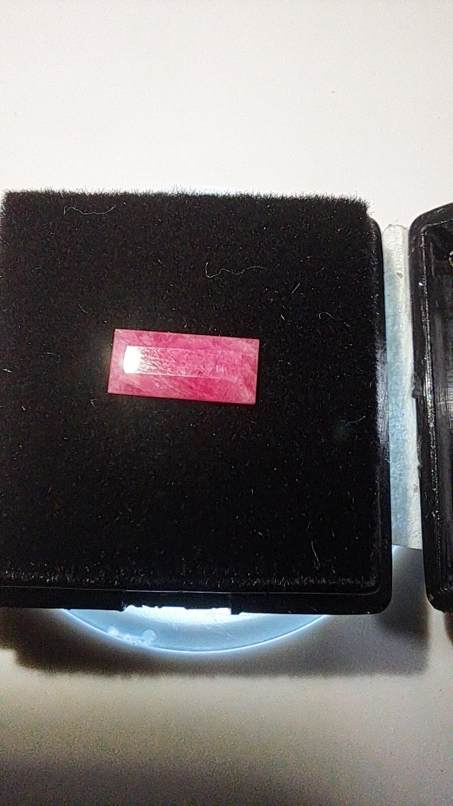 Purple/Red Ruby Brilliant Facet Baguette Cut