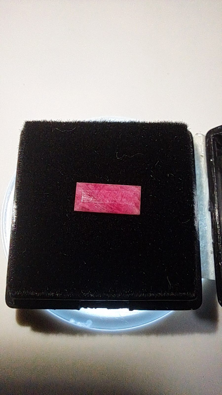 Purple/Red Ruby Brilliant Facet Baguette Cut