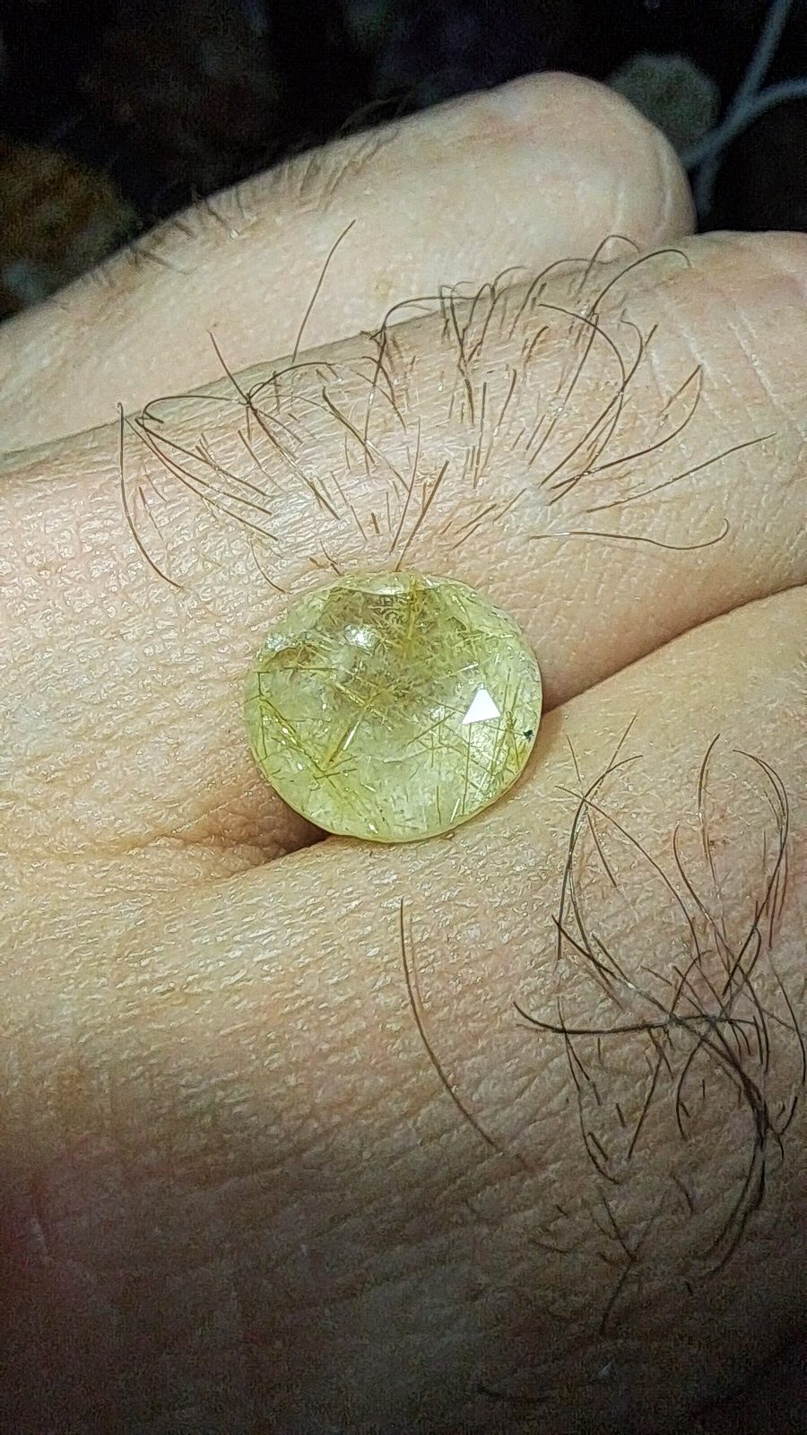 4ct Golden Rutile Quartz 10mmRound Cut