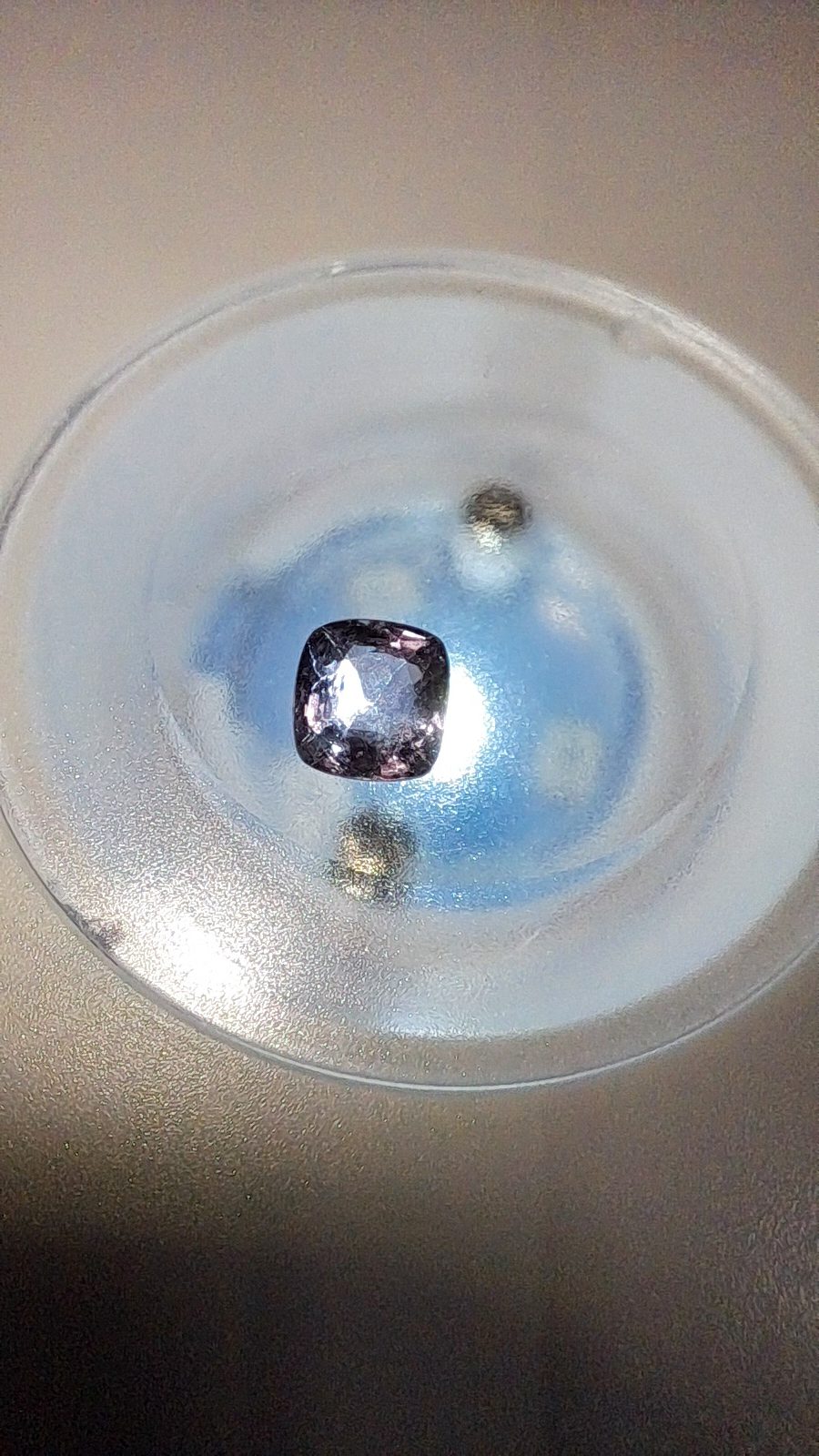 1ct UV Reactive Purple (Jedi) Spinel with Traces of Chromium