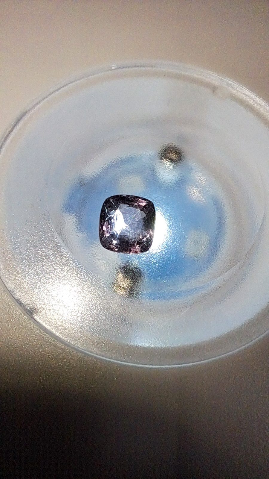 1ct UV Reactive Purple (Jedi) Spinel with Traces of Chromium