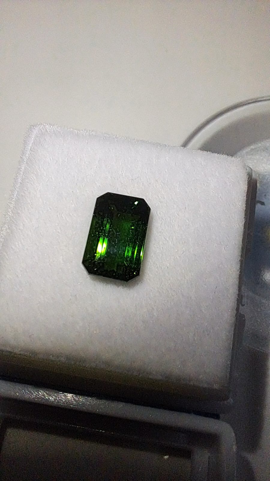Green Tourmaline Brilliant Facet Octagon Cut