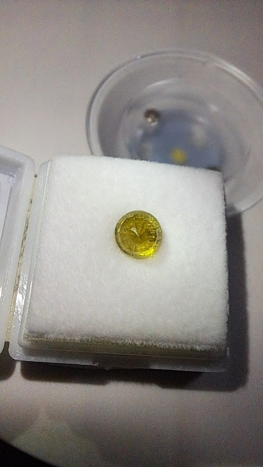 Yellow/Green Grossular GarnetBrilliant Facet Semi-Round Cut