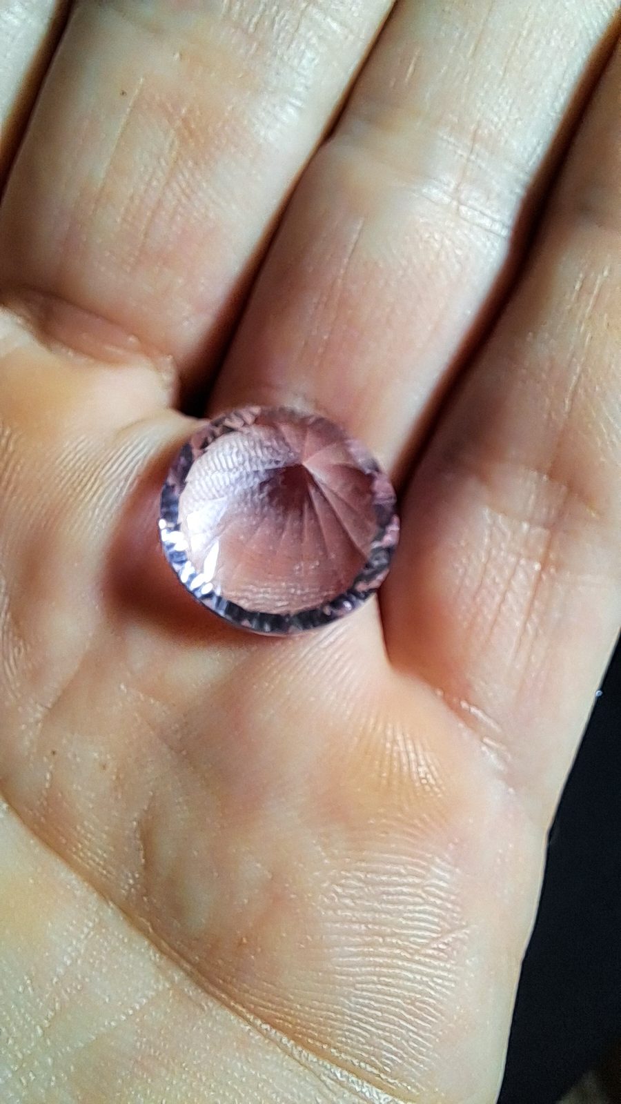 13.5ct Round Cut Pink Kunzite