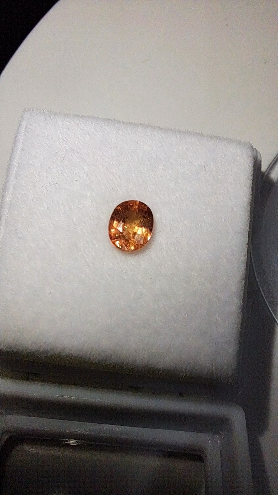 Pink Orange Sapphire Brilliant Facet Oval