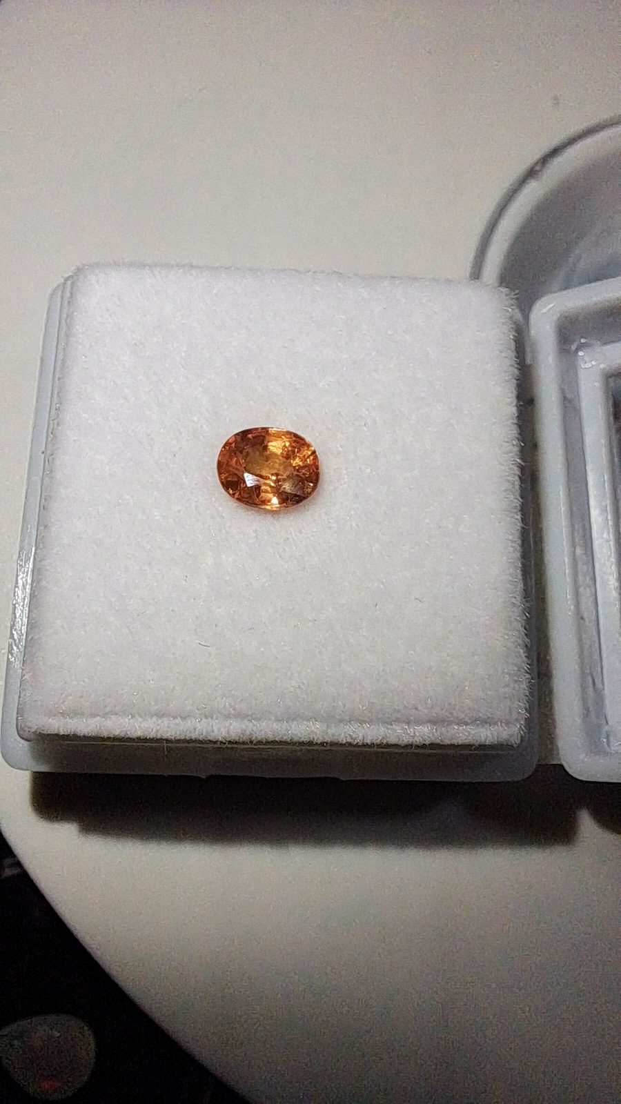 Pink Orange Sapphire Brilliant Facet Oval