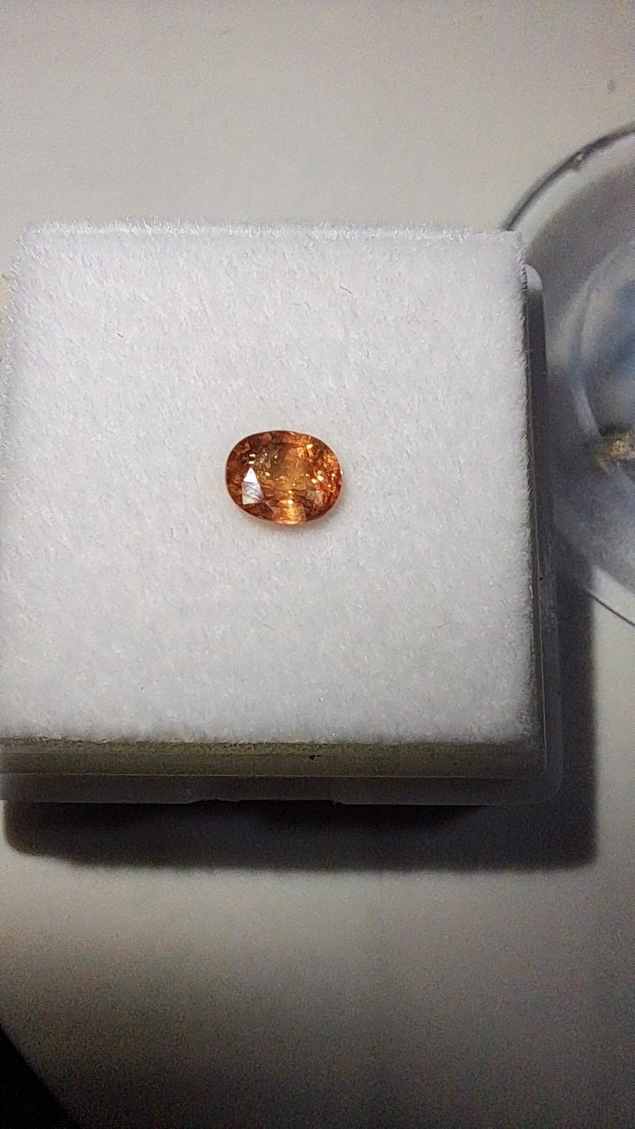 Pink Orange Sapphire Brilliant Facet Oval