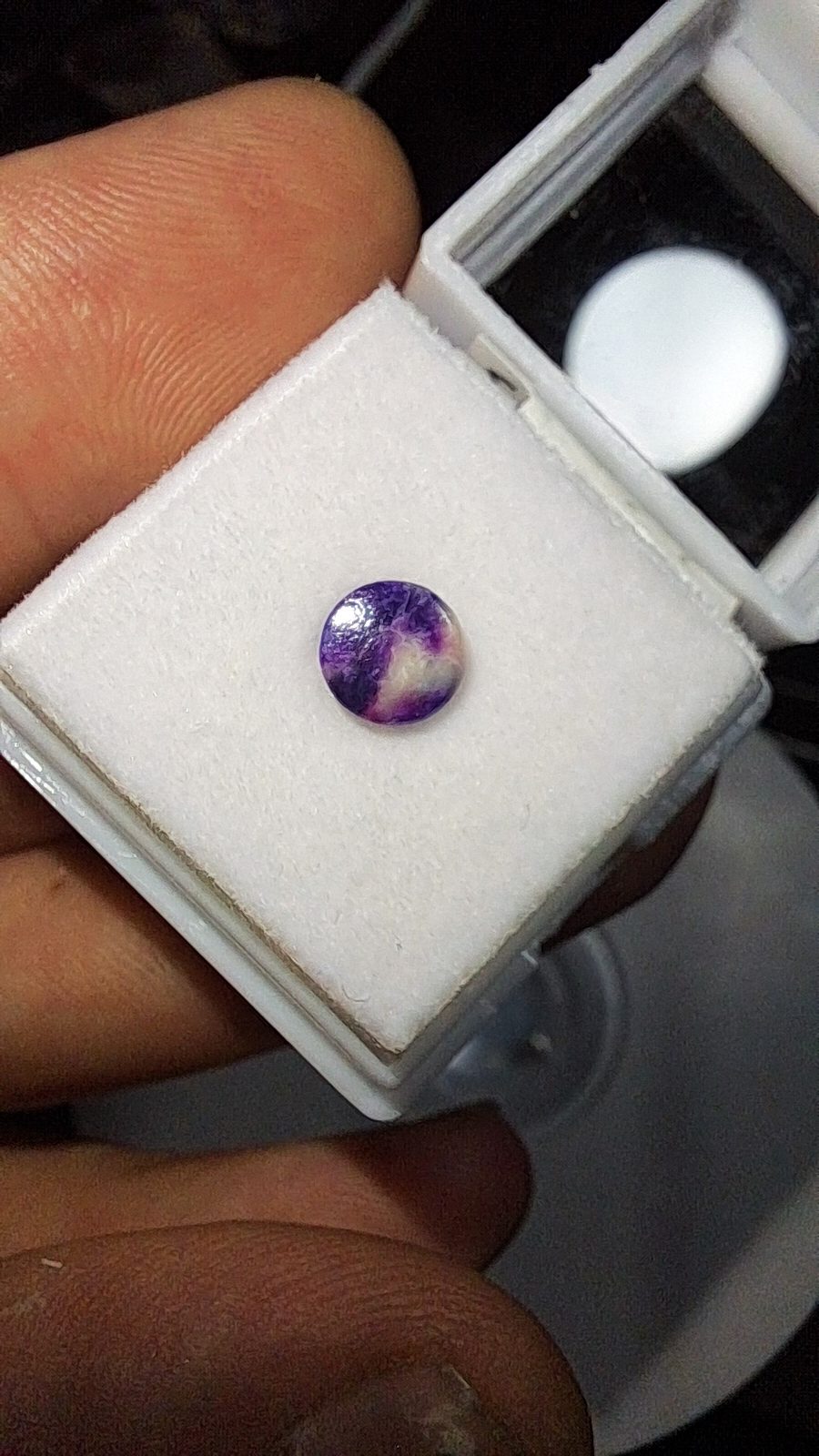 Purple Hackmanite Tenebrescent Round Cab