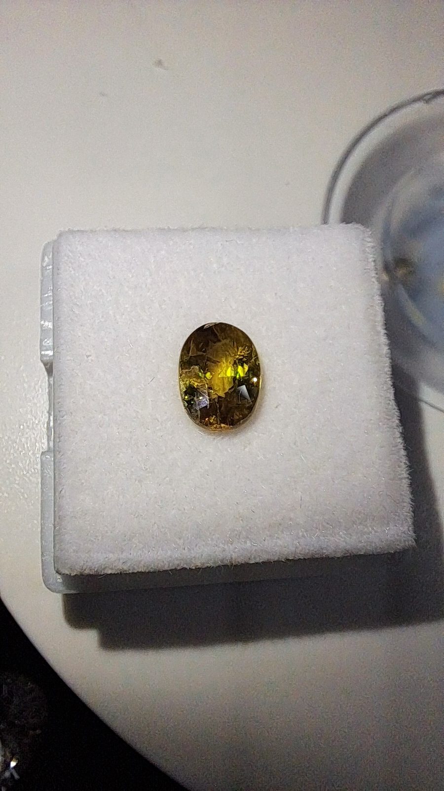 Yellow Green  Titanite(Sphene) Brilliant Facet Oval