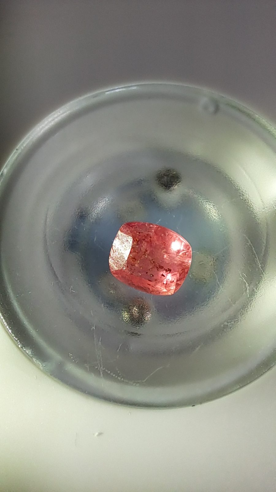 Purple/Pink Sapphire Brilliant Facet Cushion Cut