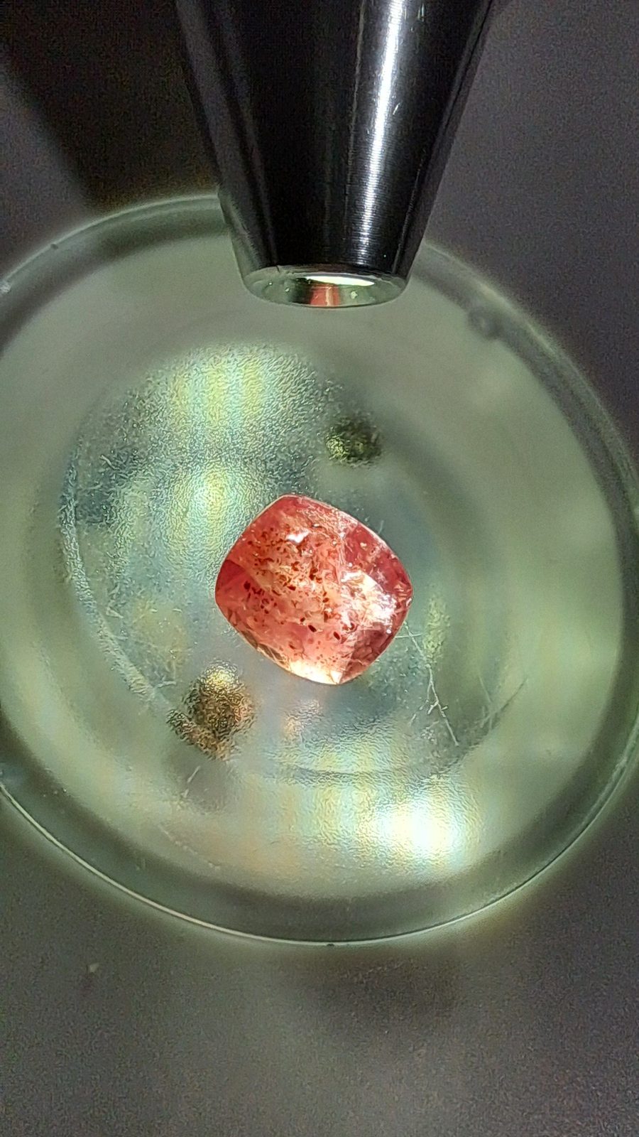 Purple/Pink Sapphire Brilliant Facet Cushion Cut