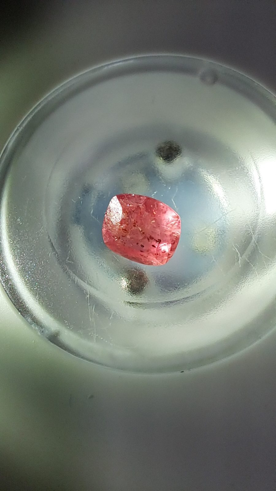 Purple/Pink Sapphire Brilliant Facet Cushion Cut