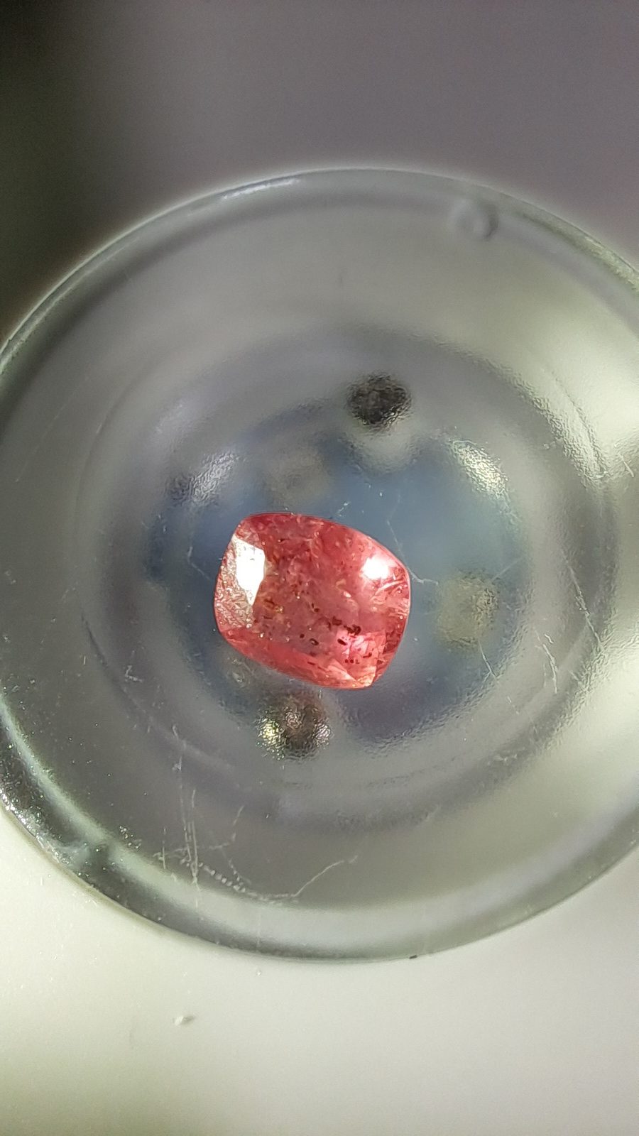 Purple/Pink Sapphire Brilliant Facet Cushion Cut