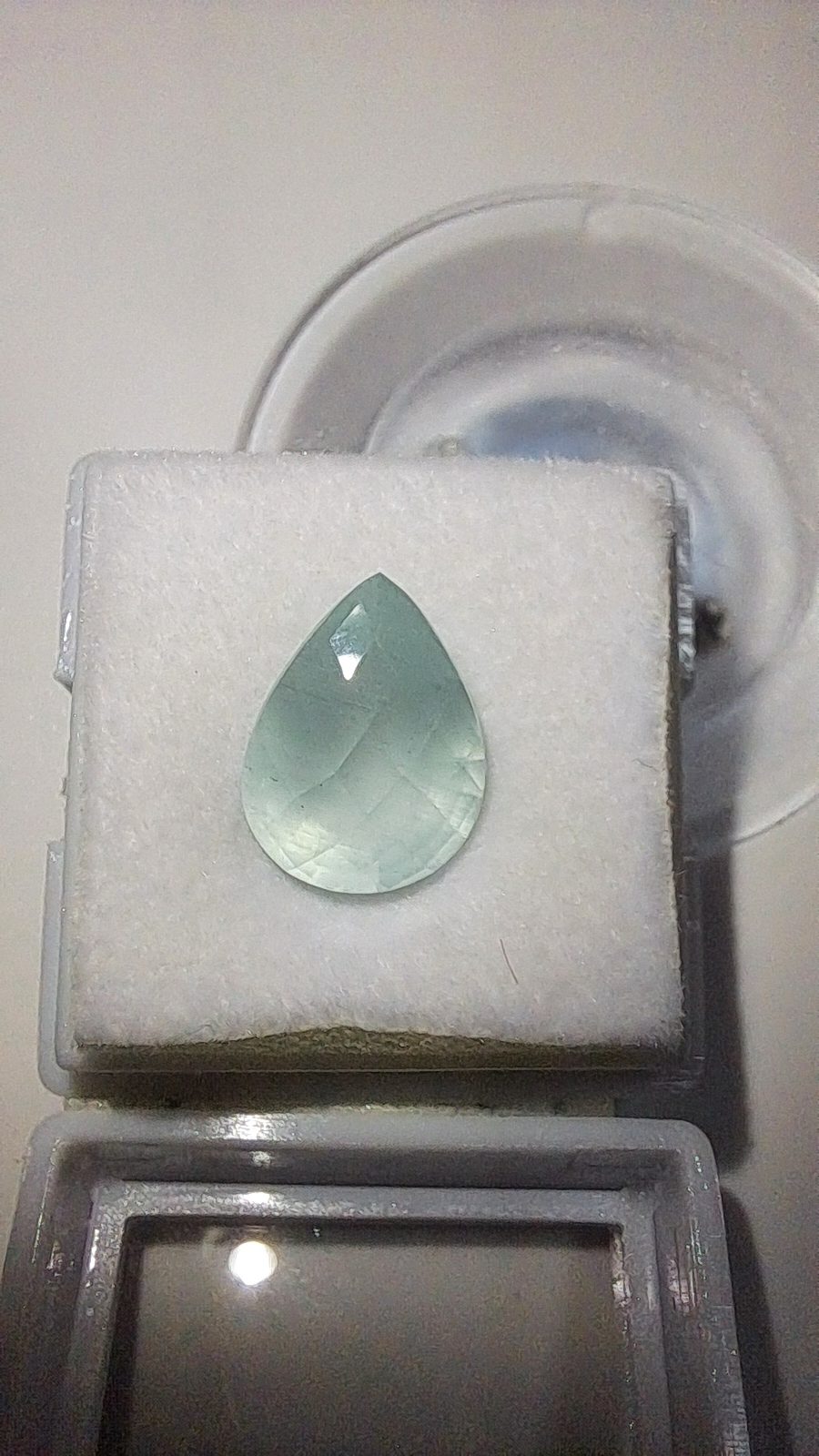 Green/Blue Aquamarine Brilliant Facet Pear Cut