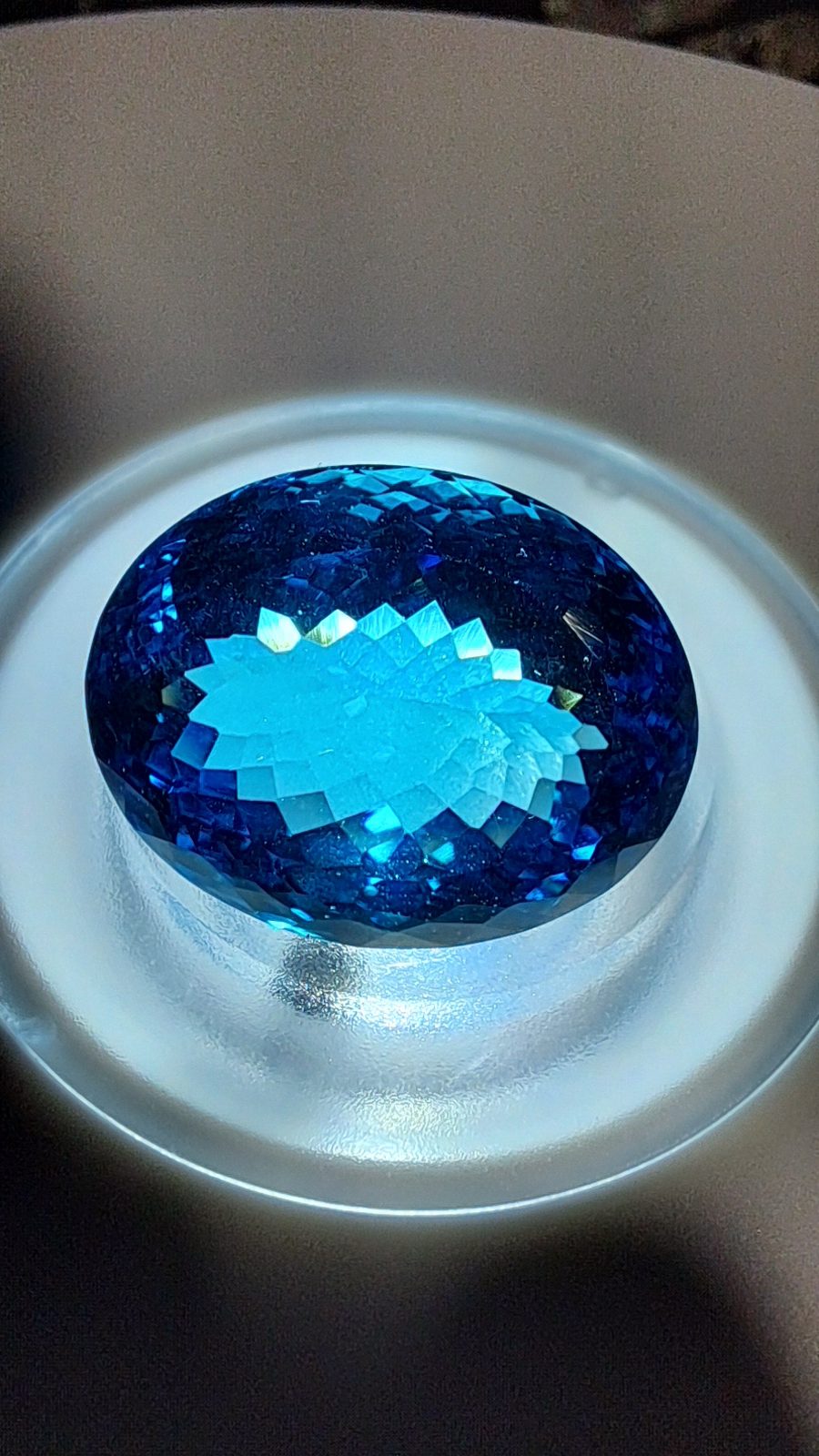 35ct Blue Topaz Oval Cut