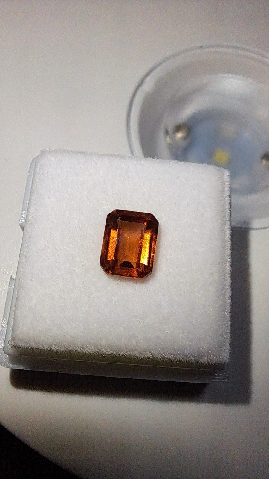 Orange Hessonite Garnet Brilliant Facet Octagon
