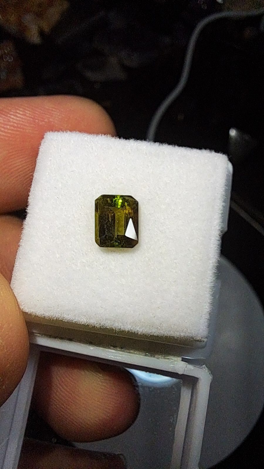 Yellow Green Tourmaline Brilliant Facet Octagon Cut