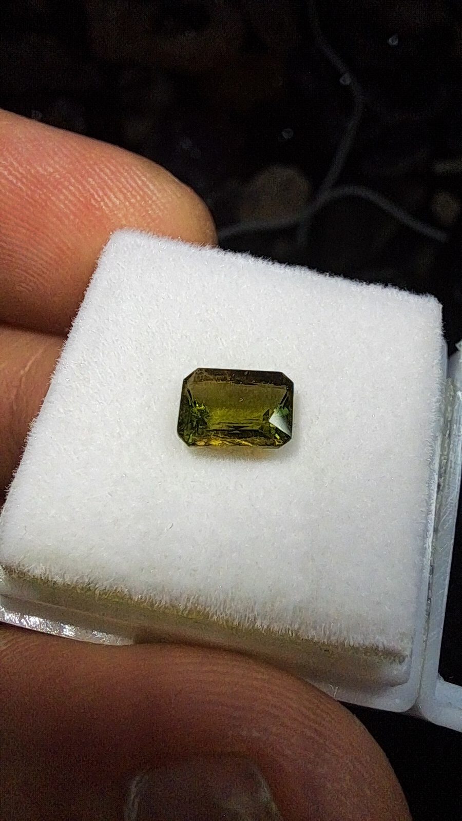 Yellow Green Tourmaline Brilliant Facet Octagon Cut