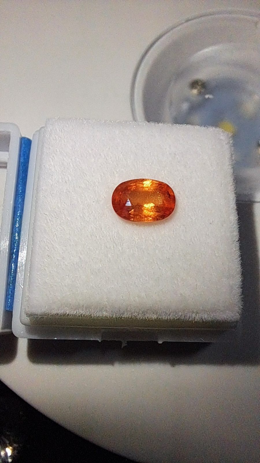 Orange Sapphire Brilliant Facet Oval Cut