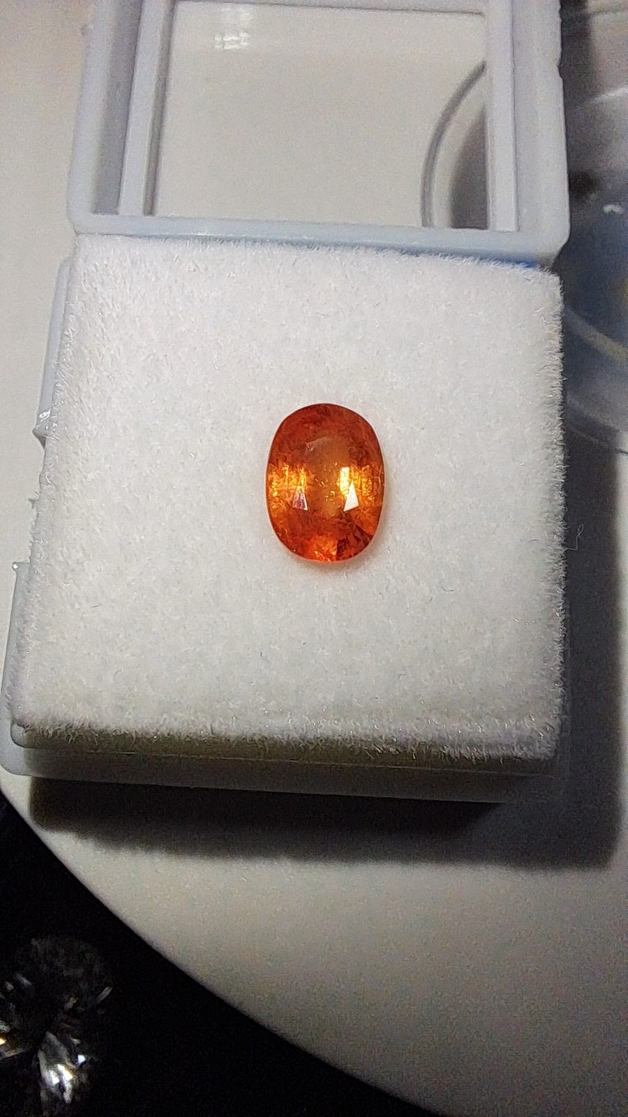 Orange Sapphire Brilliant Facet Oval Cut