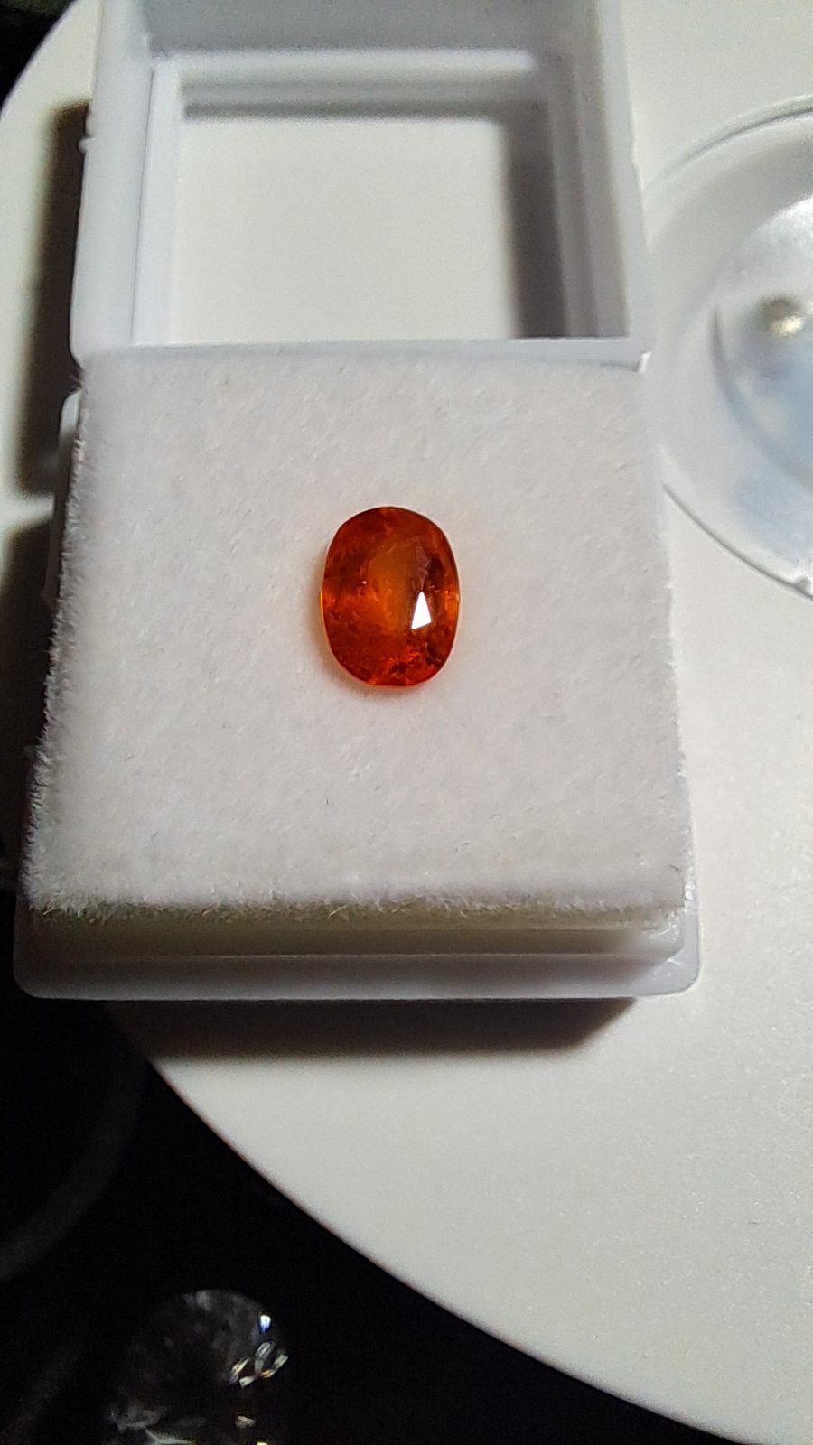 Orange Sapphire Brilliant Facet Oval Cut