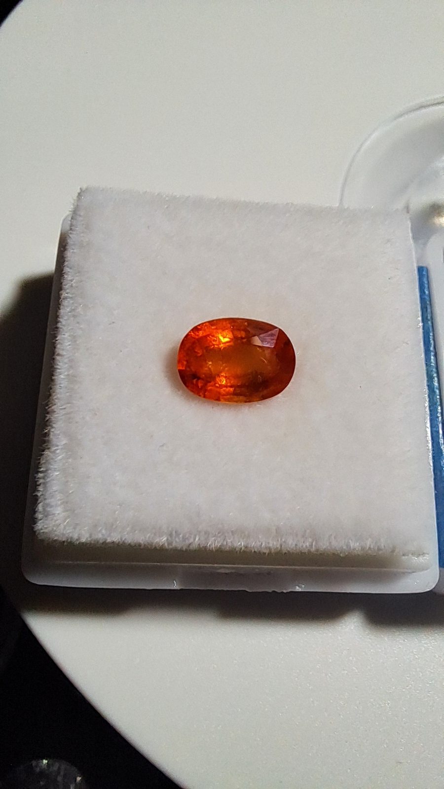 Orange Sapphire Brilliant Facet Oval Cut