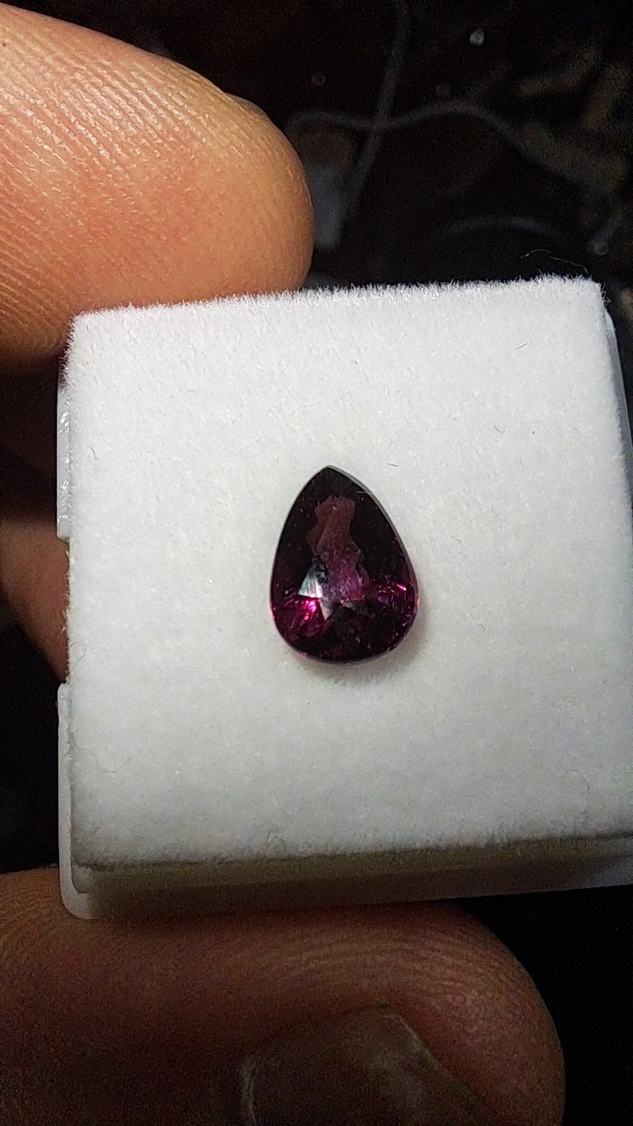 Purple Pink Rhodolite Garnet Brilliant Facet Pear Cut