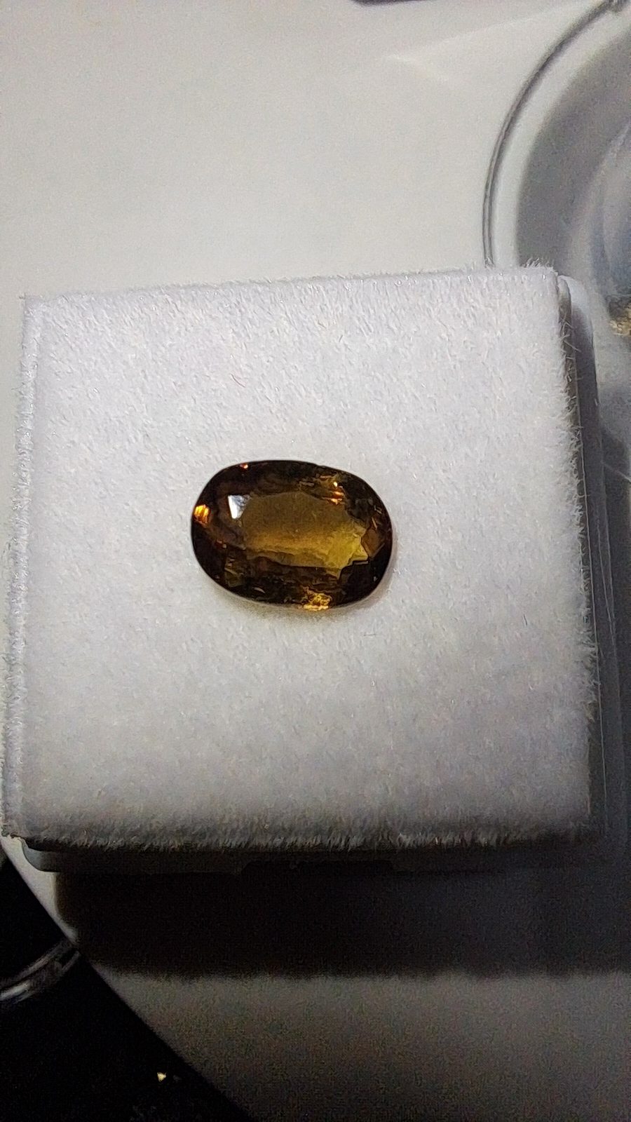 Green Yellow Sphene(Titanite) Brilliant Facet Oval