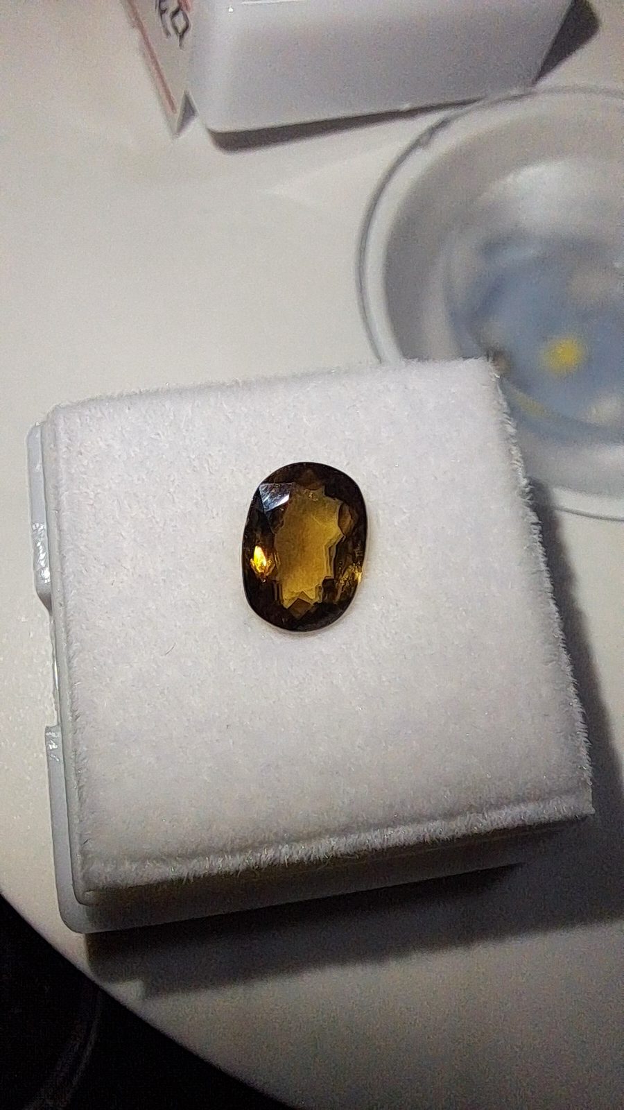 Green Yellow Sphene(Titanite) Brilliant Facet Oval