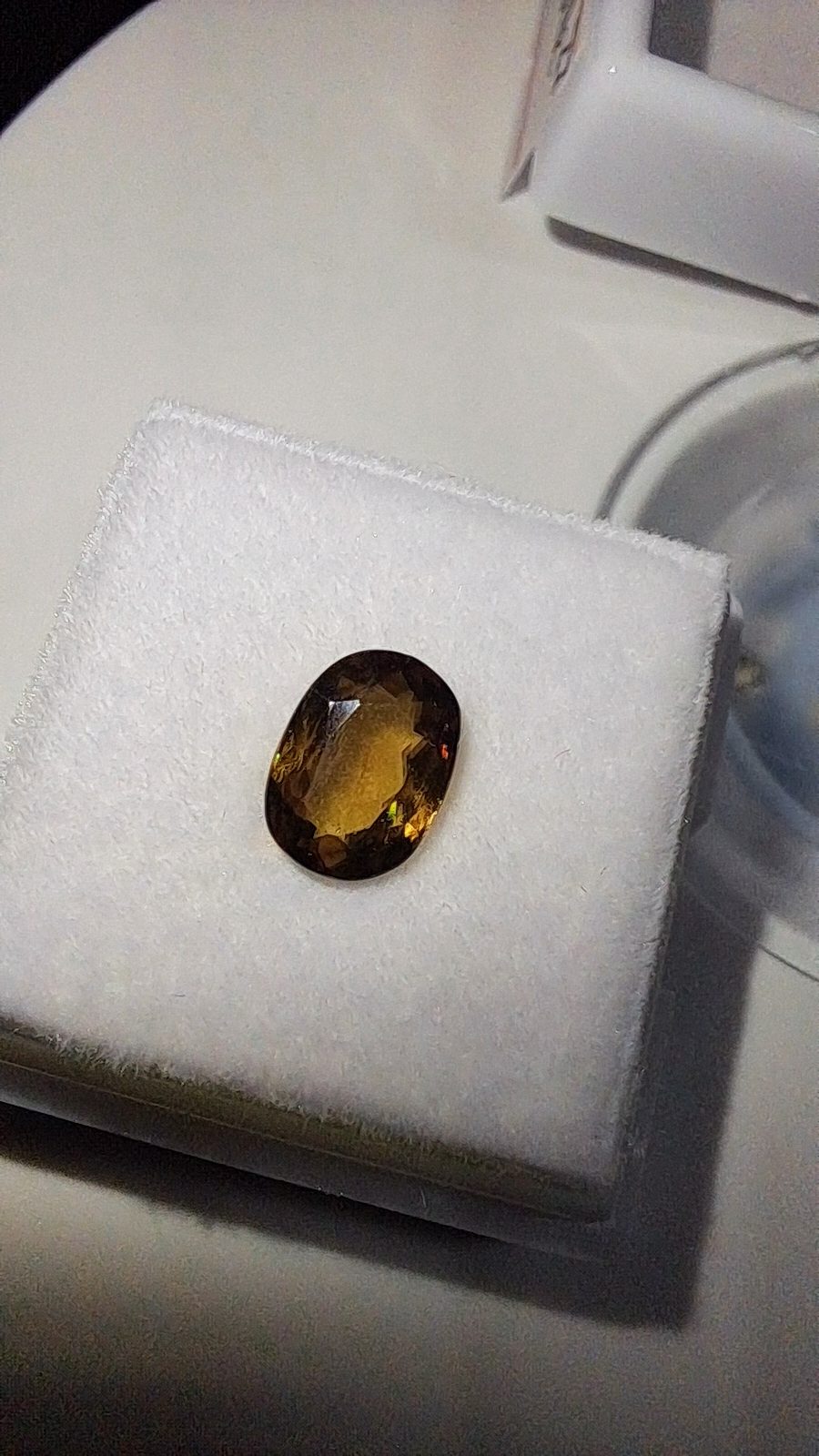 Green Yellow Sphene(Titanite) Brilliant Facet Oval